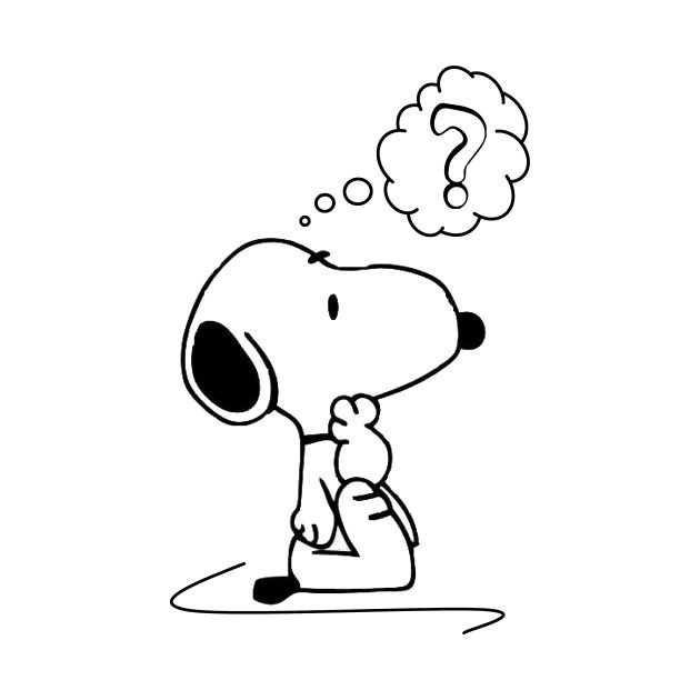 Snoopy pensativo